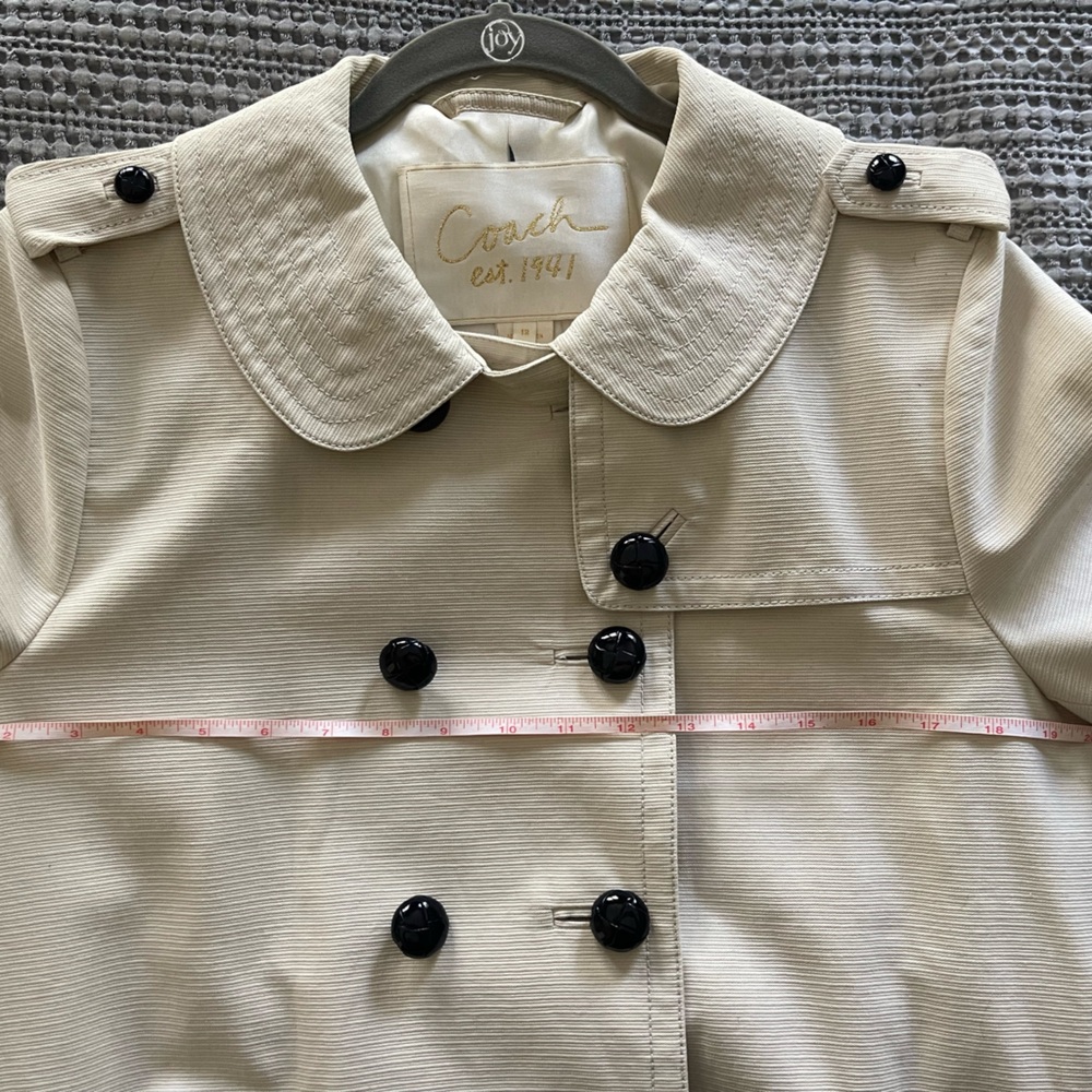 Coach 1941 Cream Trench Coat - Picture 8 of 10